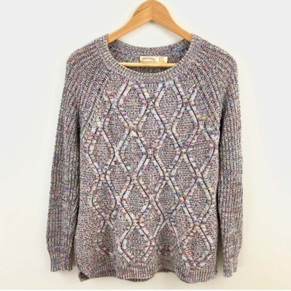 Faded Glory Multicolor Crew Neck Sweater
